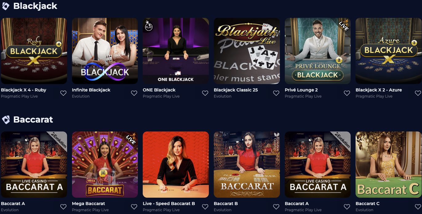 Nine Casino Tafelspellen